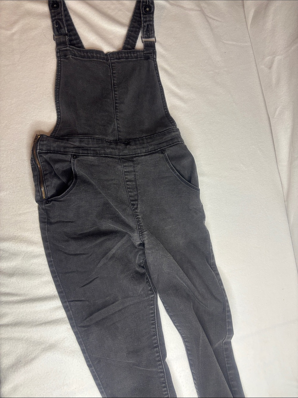 Denizen from Levi's Black Denim Overalls - Washed Black